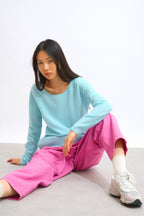 Pull Col Bateau - Lanfon - Aqua