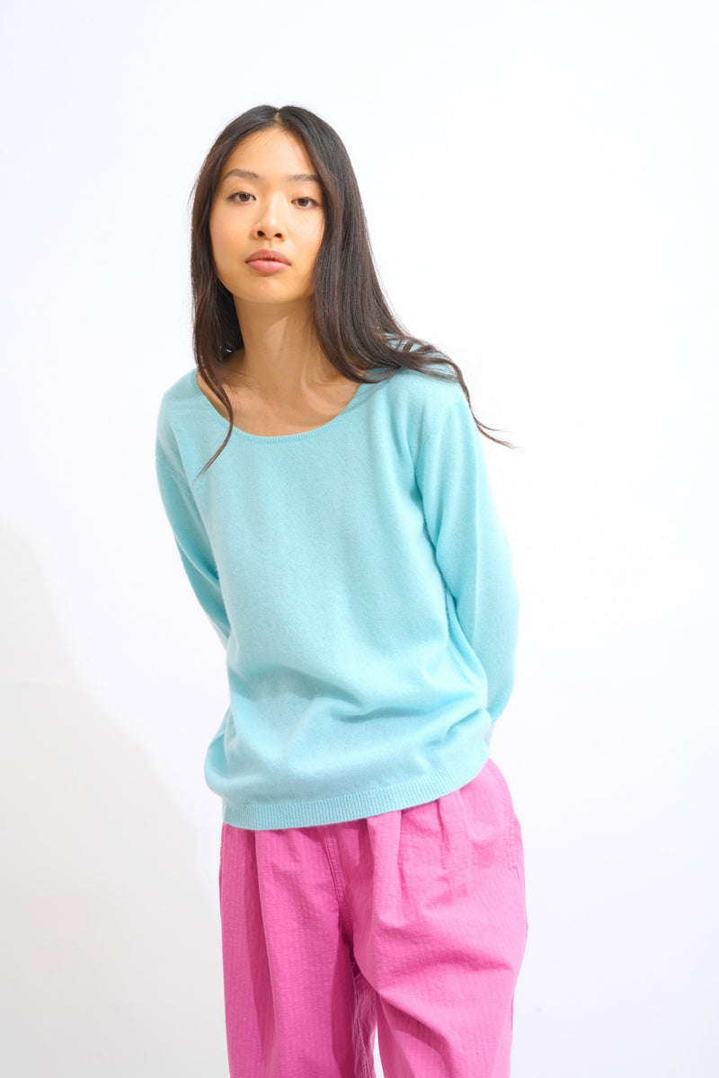 Pull Col Bateau - Lanfon - Aqua