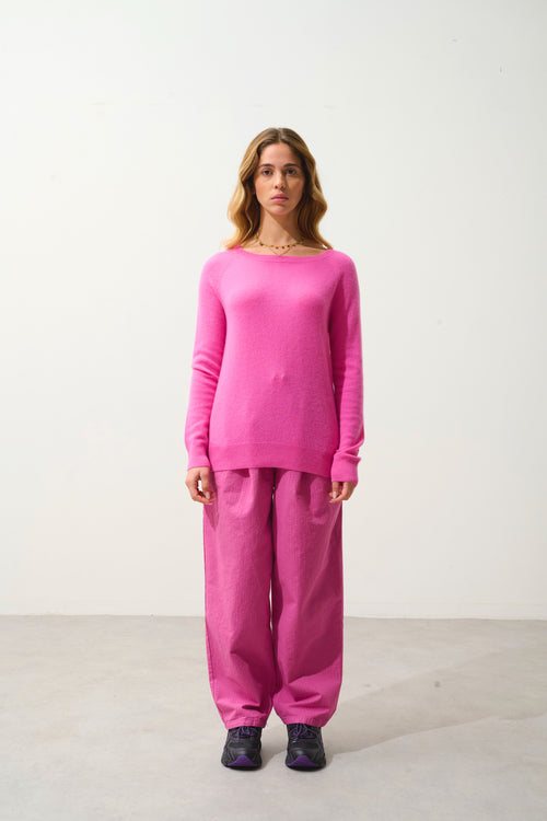 Pull Col Bateau Goutte Dos - Dibona - Rose