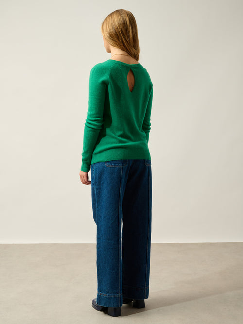 Pull Col Bateau Goutte Dos - Dibona - Vert