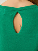 Pull Col Bateau Goutte Dos - Dibona - Vert