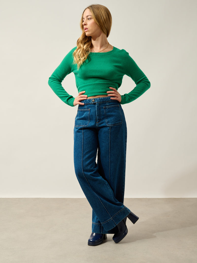 Pull Col Bateau Goutte Dos - Dibona - Vert