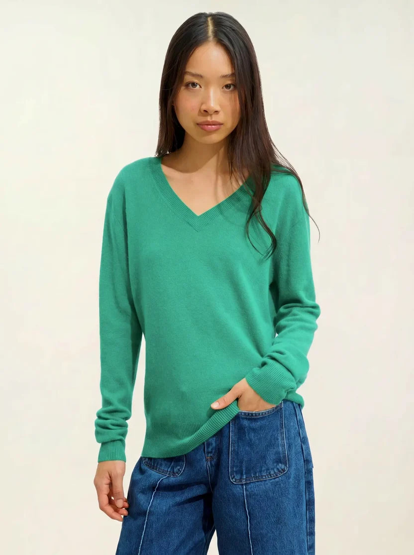 V-Neck Jumper - Gardoria - Mint