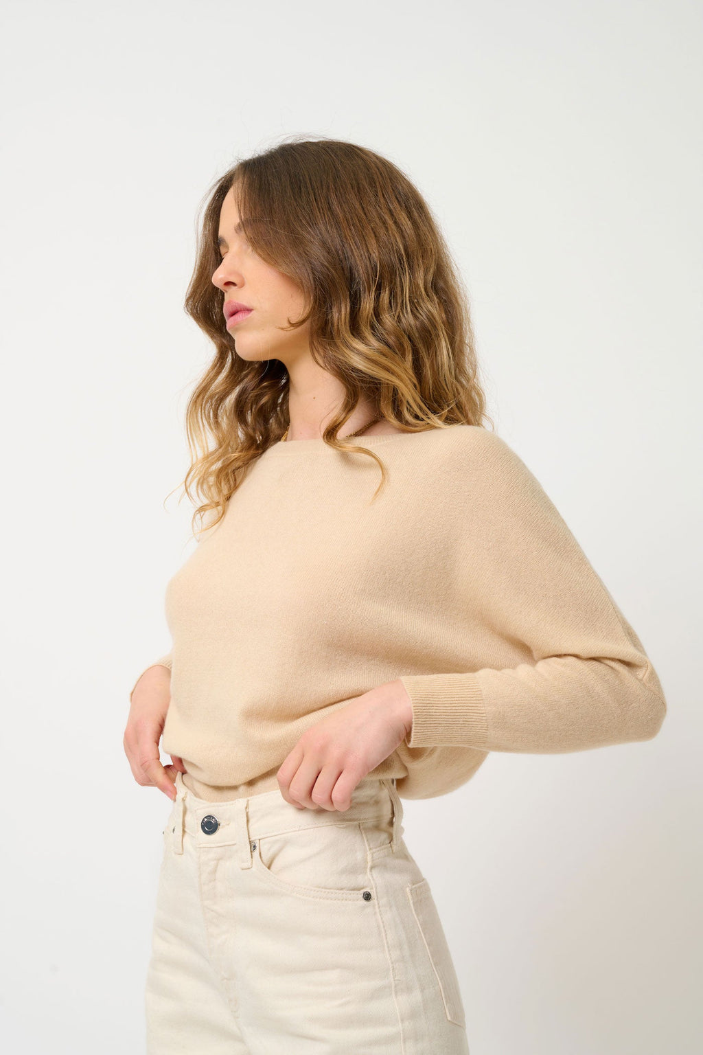 Batwing Jumper - Goléon - Beige