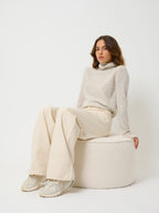 4-Ply Rollneck Jumper - Linda - Heathered Pearl Grey