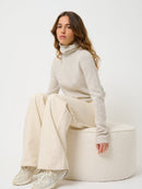 Pull Col Roulé 4 Fils - Linda - Gris Perle Chiné