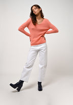 V-Neck Jumper - Galise - Pink