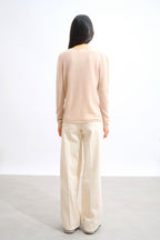 Pull Col V - Galise - Nude