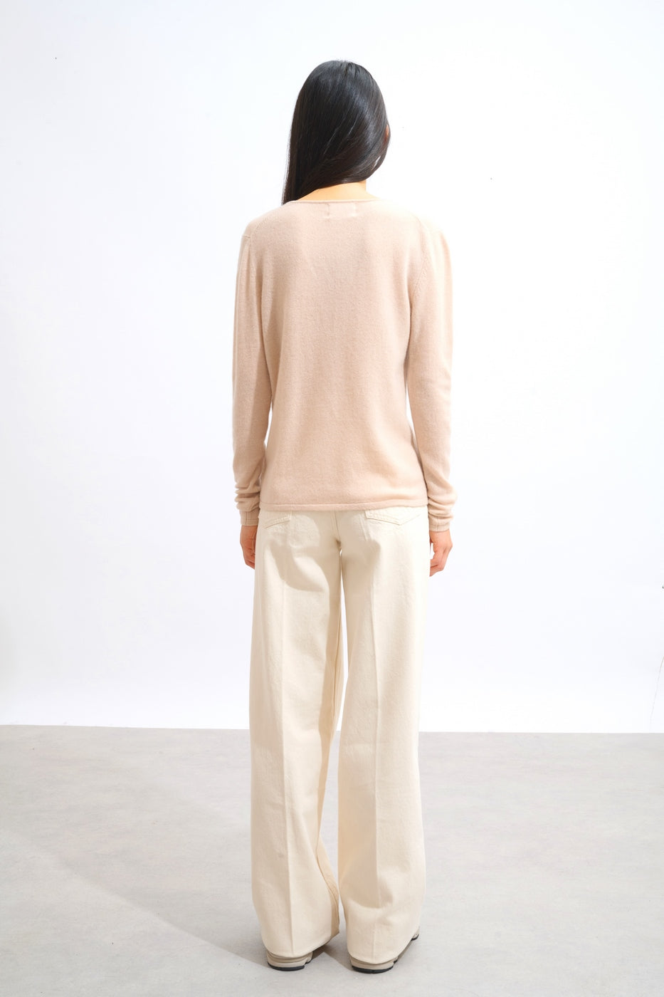 Pull Col V - Galise - Nude