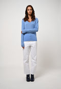 V-Neck Jumper - Galise - Baby Blue