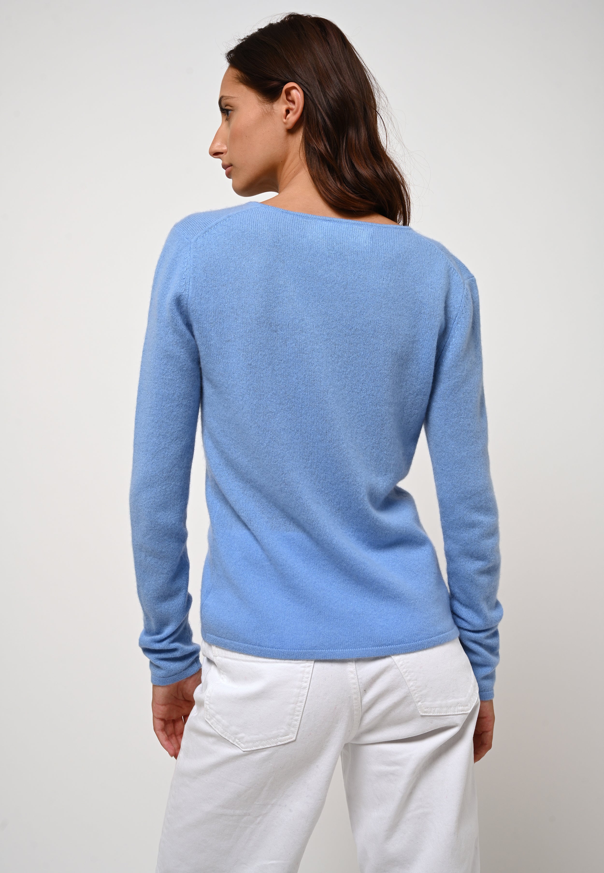 V-Neck Jumper - Galise - Baby Blue