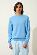 Round Neck Sweater - Aiglière - Baby Blue