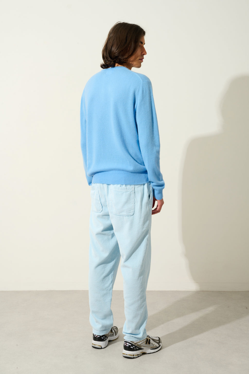 Round Neck Sweater - Aiglière - Baby Blue