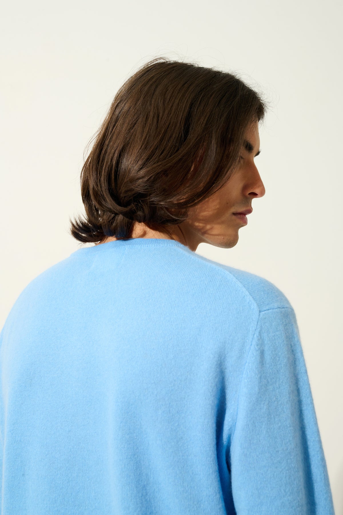 Round Neck Sweater - Aiglière - Baby Blue