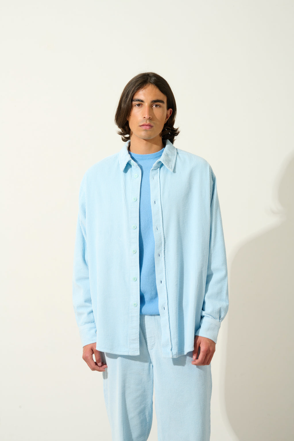 Round Neck Sweater - Aiglière - Baby Blue