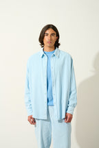 Round Neck Sweater - Aiglière - Baby Blue