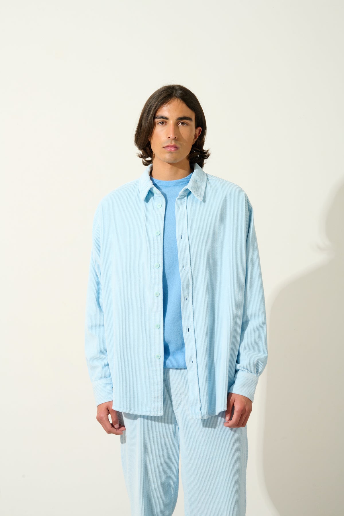 Round Neck Sweater - Aiglière - Baby Blue