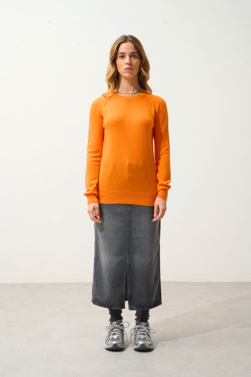 Pull Col Rond - Etret - Mandarine