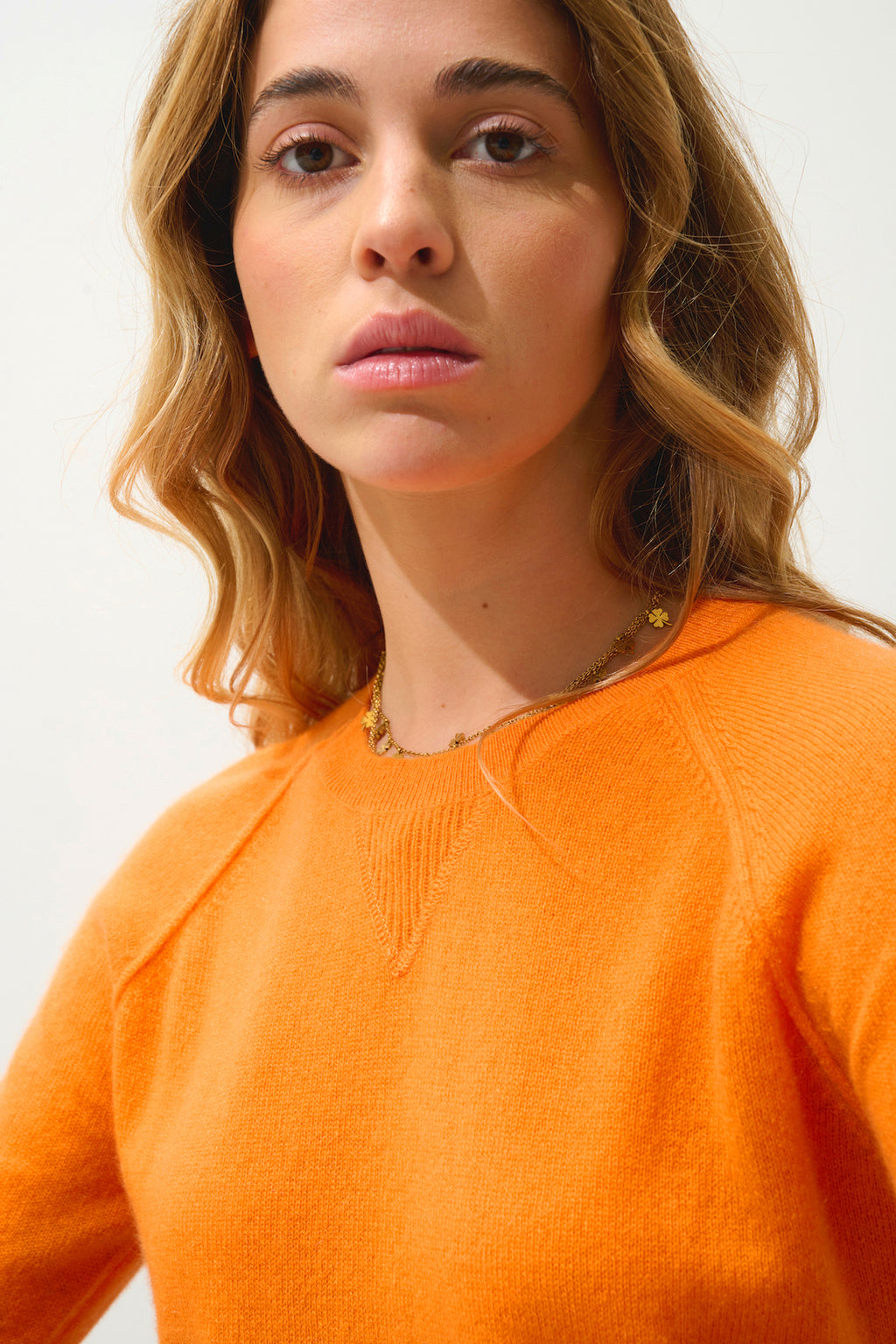 Pull Col Rond - Etret - Mandarine