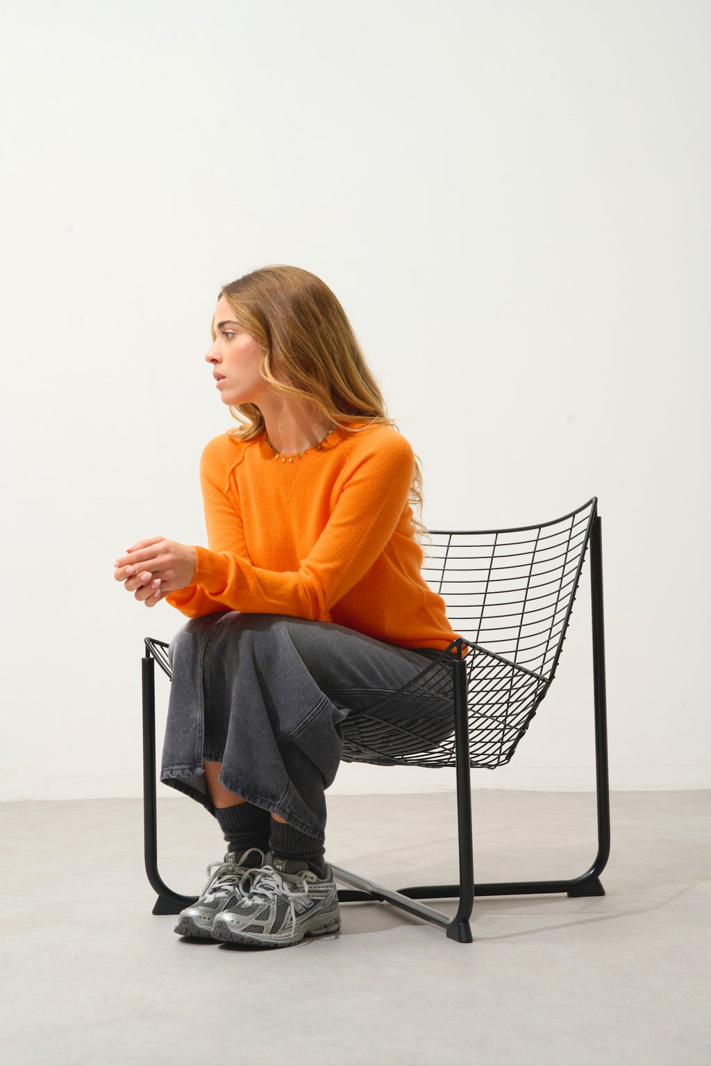 Pull Col Rond - Etret - Mandarine