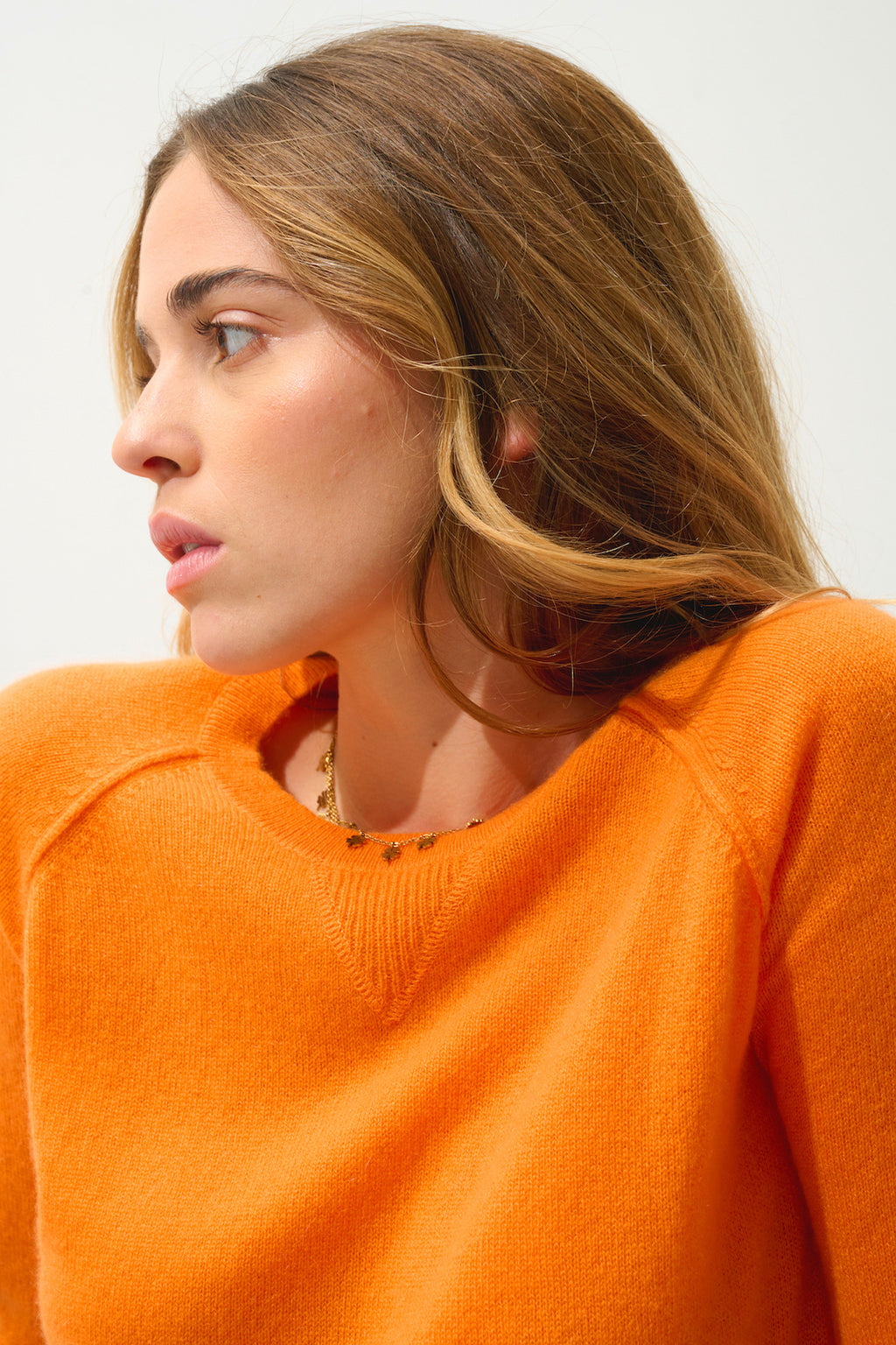 Pull Col Rond - Etret - Mandarine