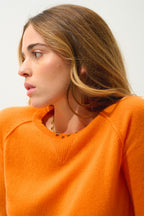 Pull Col Rond - Etret - Mandarine