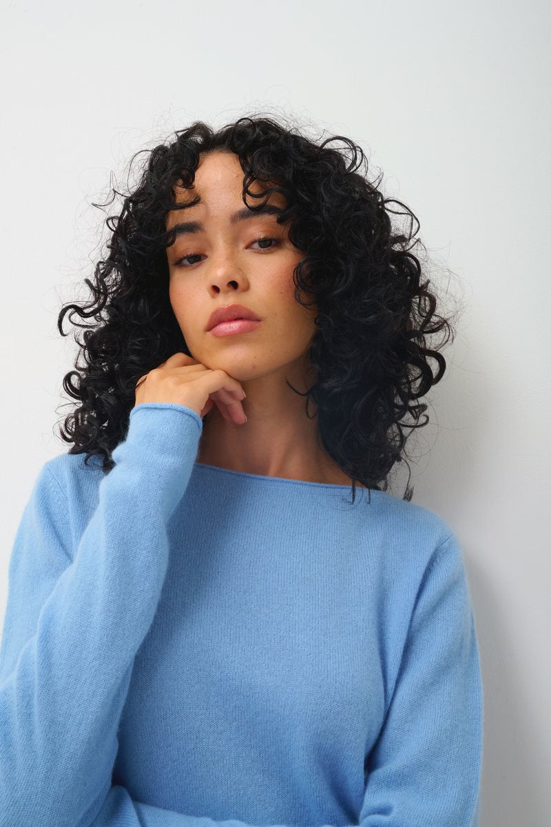 Pull Col Bateau - Criou - Bleu