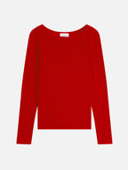 Pull Col Bateau - Criou - Carmin