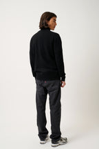 Cárdigan con cremallera y cuello alto - Albaron - Negro