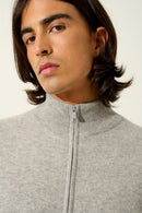 Gilet Zippé Col Montant - Albaron - Nuage Chiné