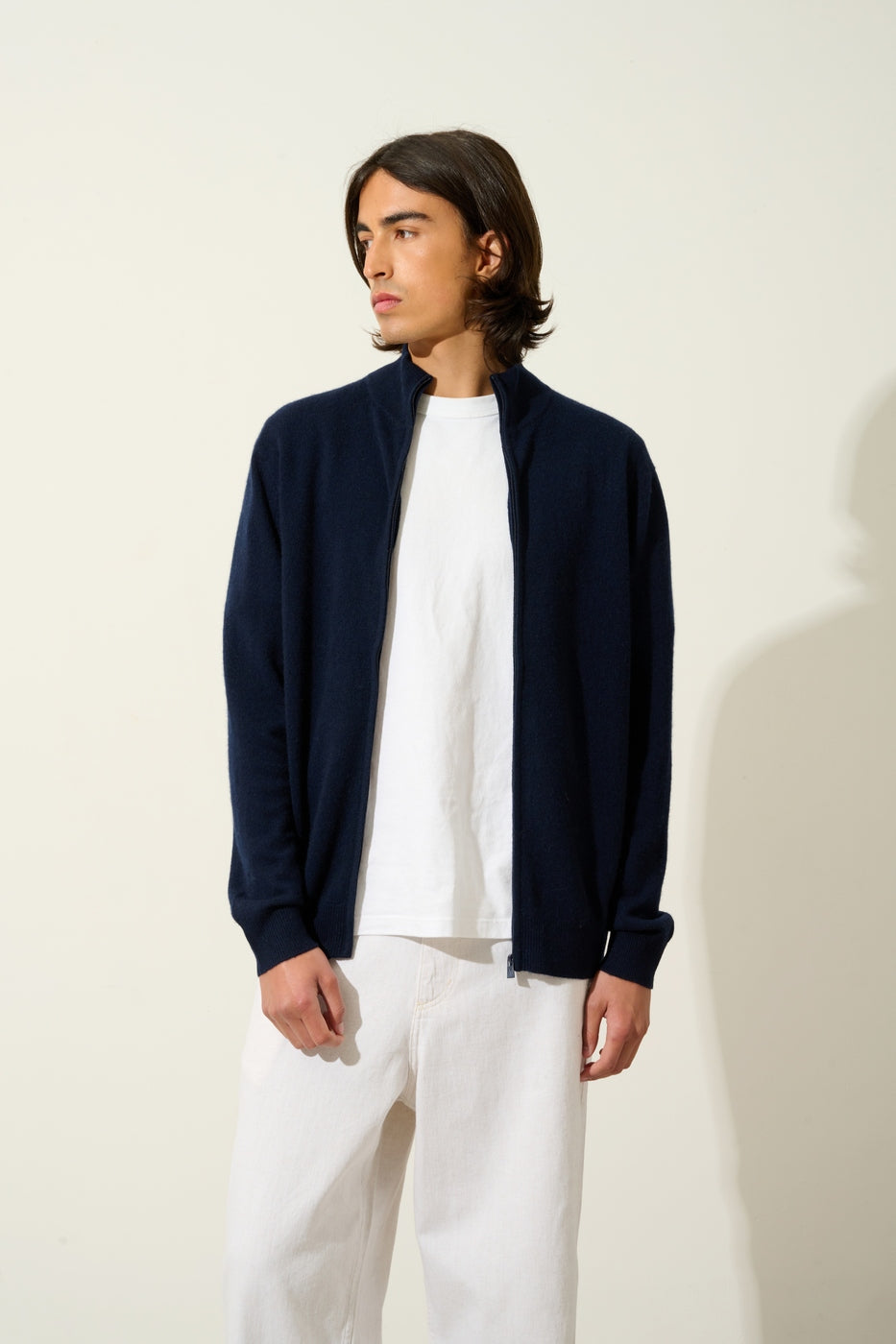 Gilet Zippé Col Montant - Albaron - Navy
