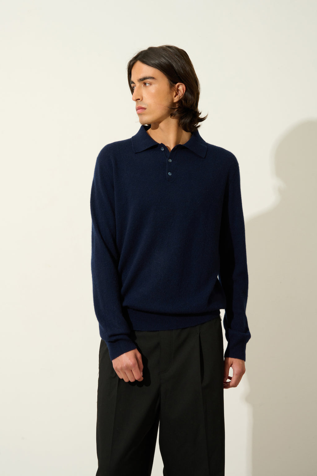 Polo Mangas Largas - Charvet - Navy