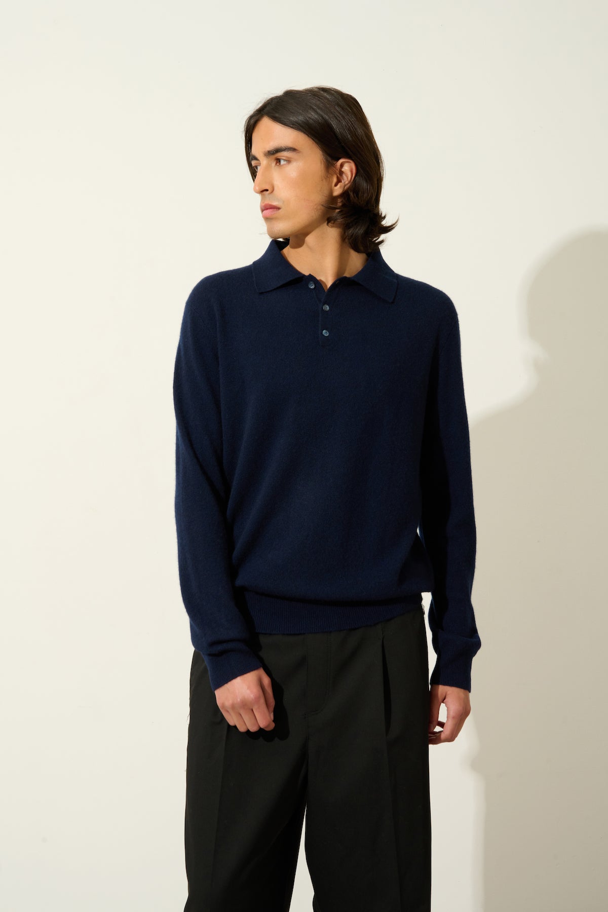 Polo Mangas Largas - Charvet - Navy