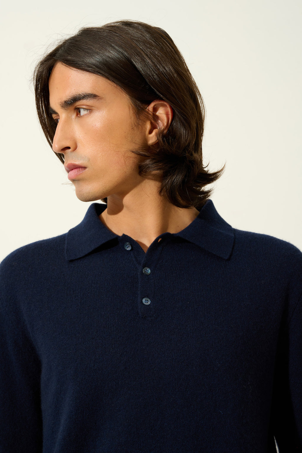 Polo Mangas Largas - Charvet - Navy