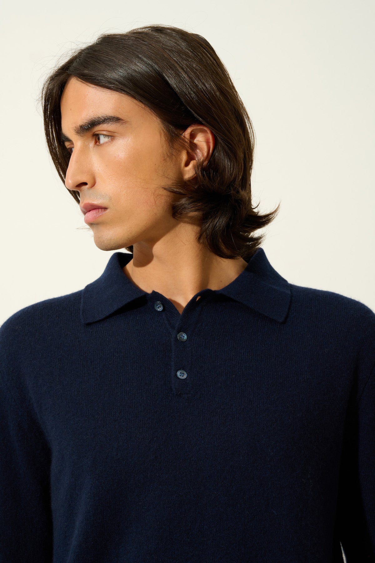 Polo Mangas Largas - Charvet - Navy