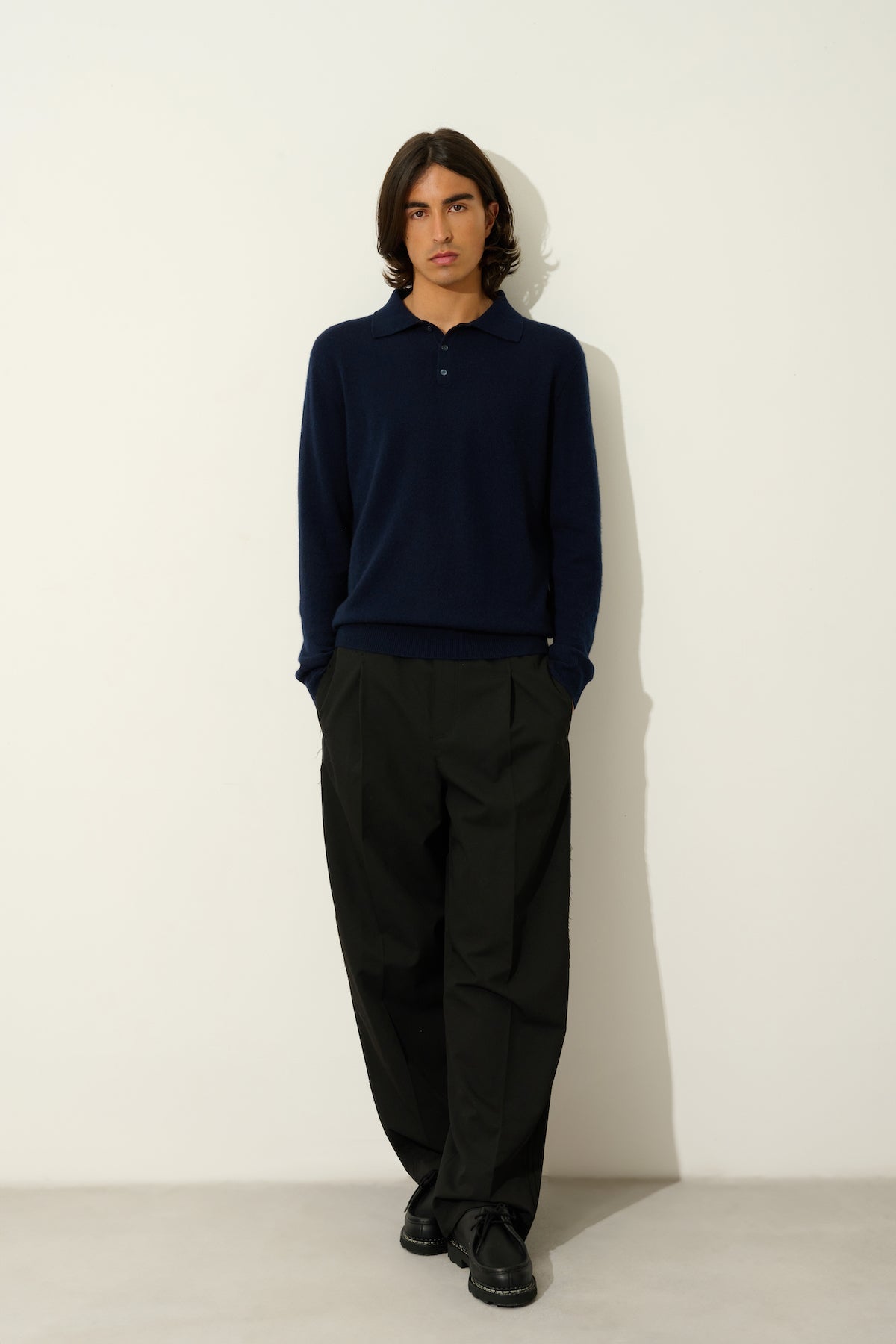 Polo Mangas Largas - Charvet - Navy