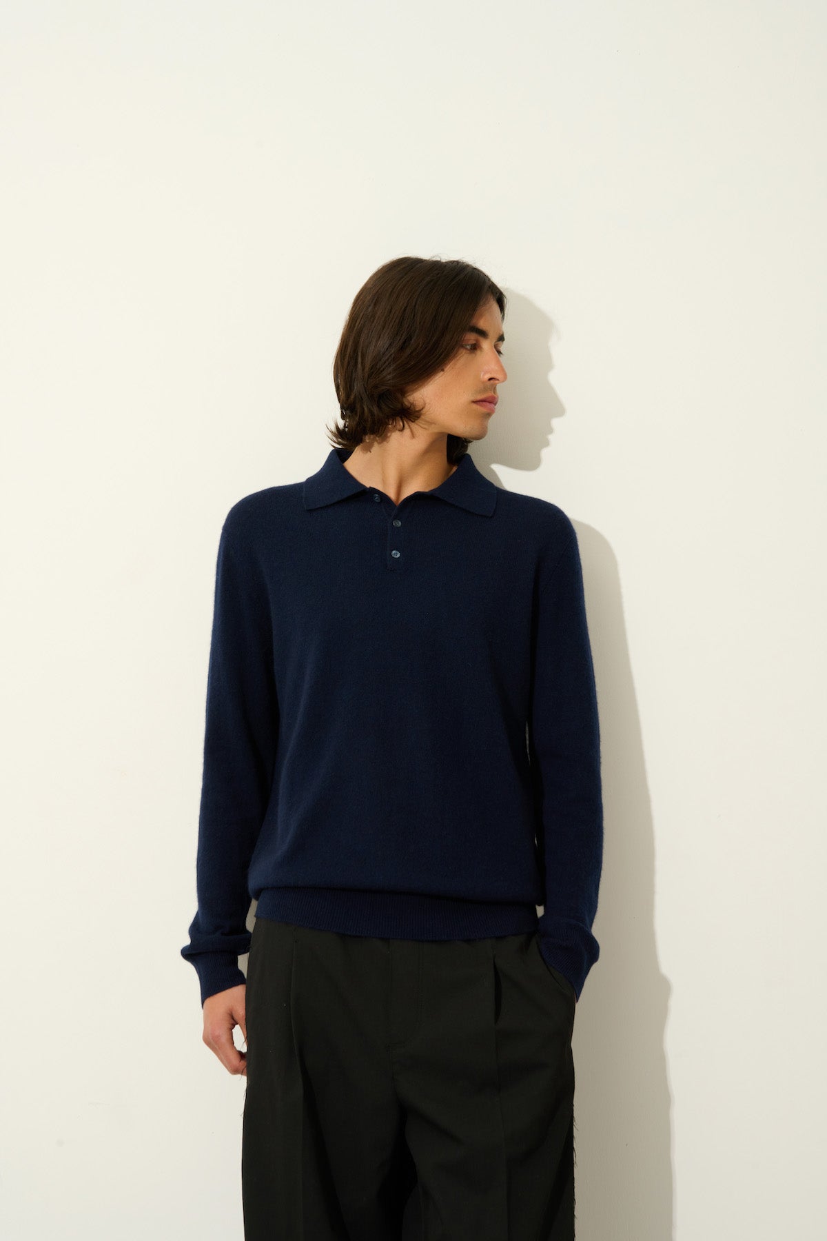 Polo Mangas Largas - Charvet - Navy