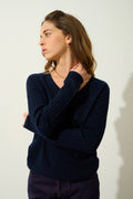 Pull Col V - Grasmoor - Navy
