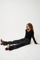 Pull Col V - Grasmoor - Noir