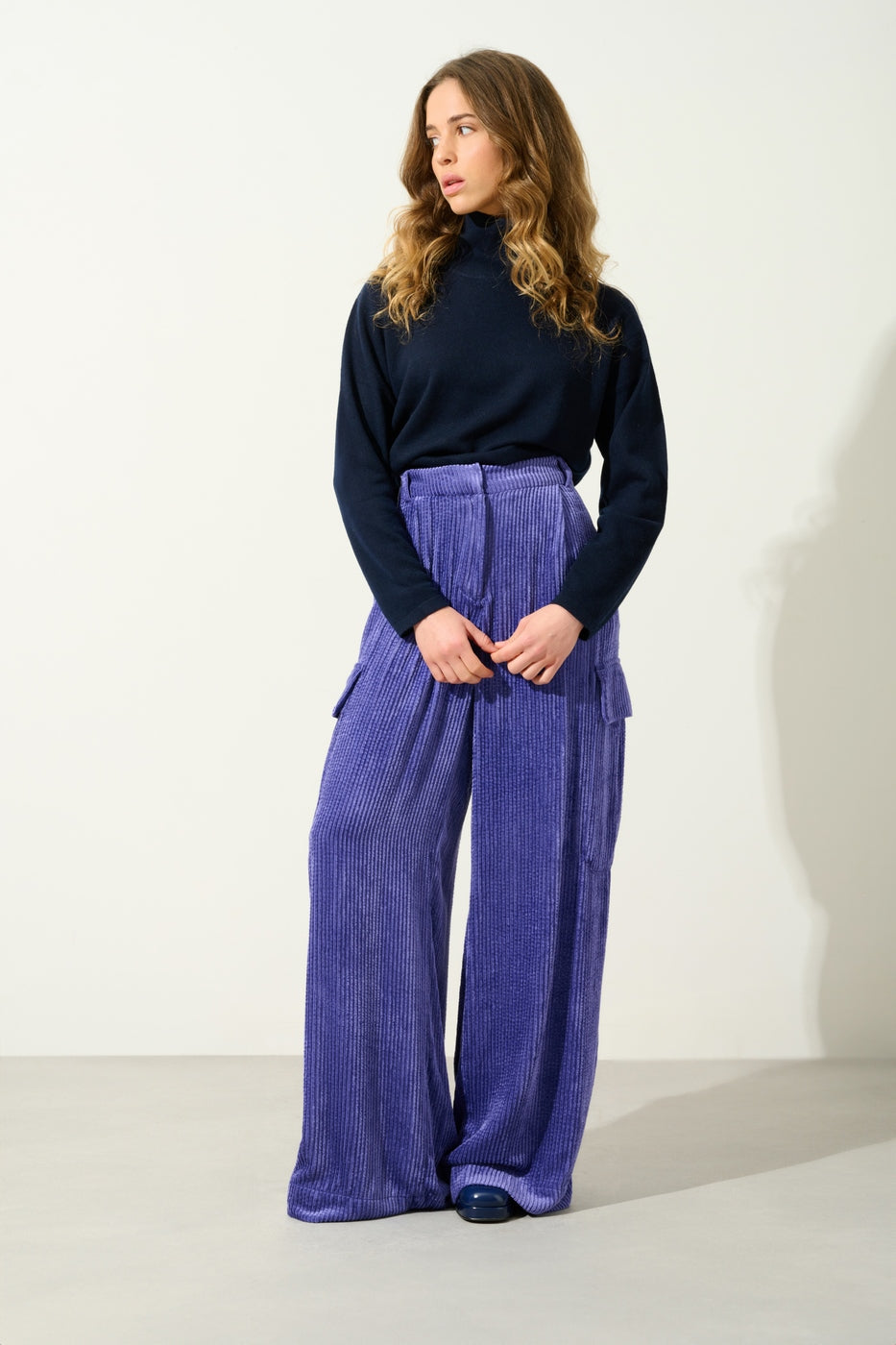Pull Col Montant Bénitier - Cheviot - Navy