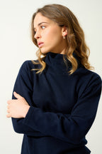 Pull Col Montant Bénitier - Cheviot - Navy