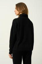 Pull Col Montant Bénitier - Cheviot - Noir