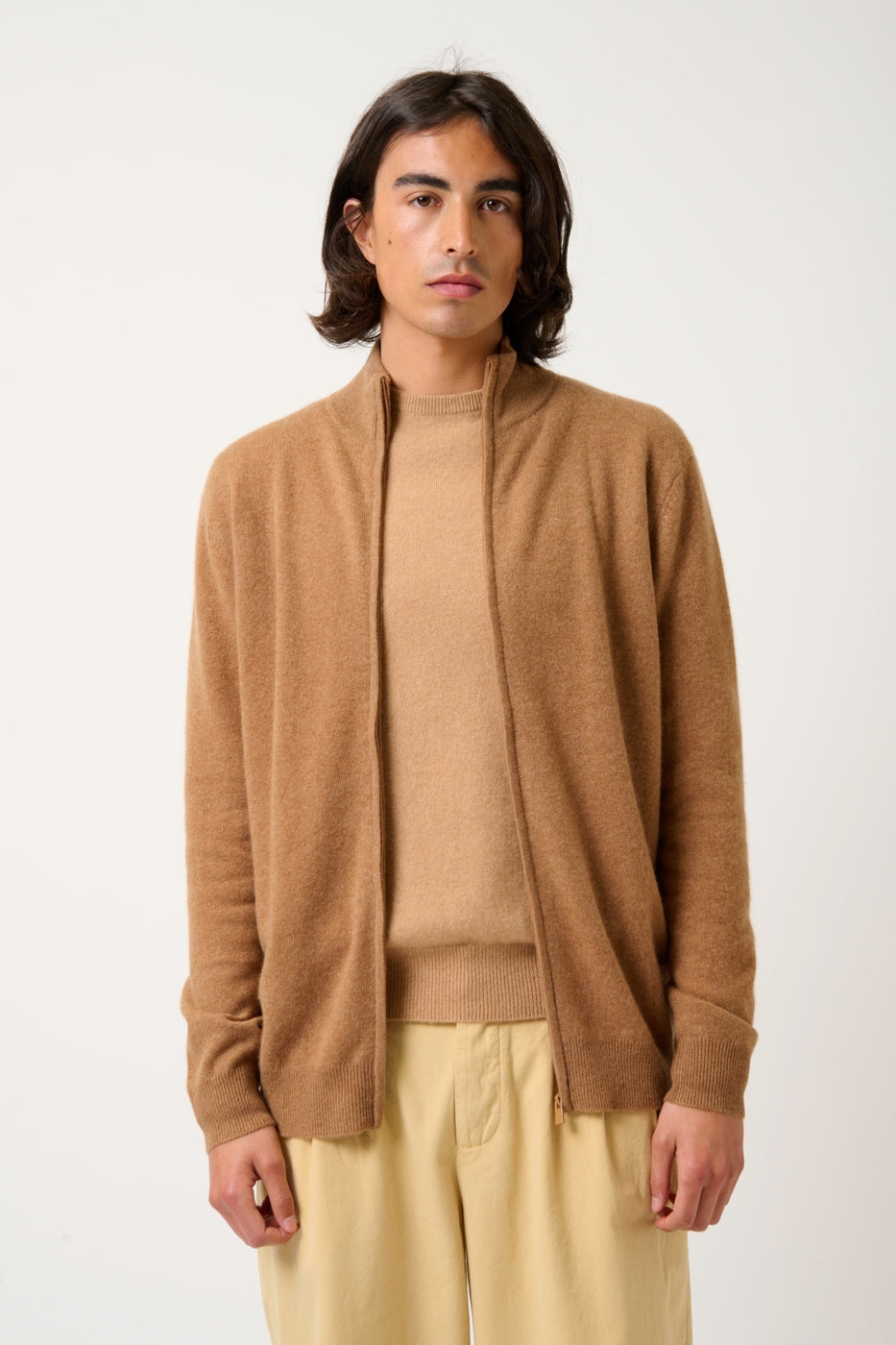 Gilet Zippé Col Montant - Albaron - Marron