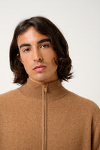 Gilet Zippé Col Montant - Albaron - Marron