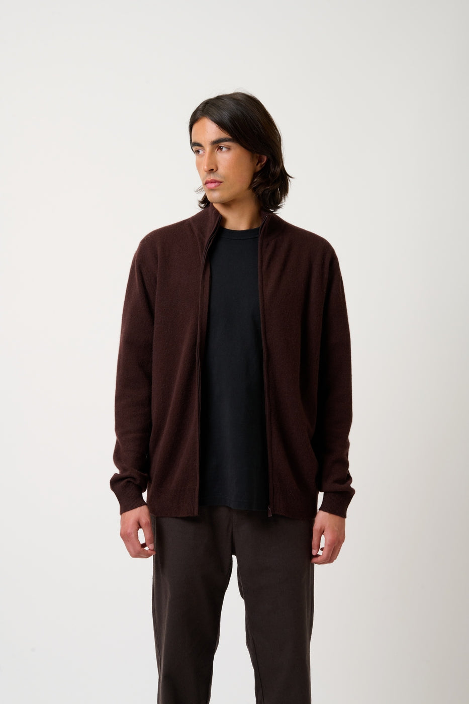 Gilet Zippé Col Montant - Albaron - Choco
