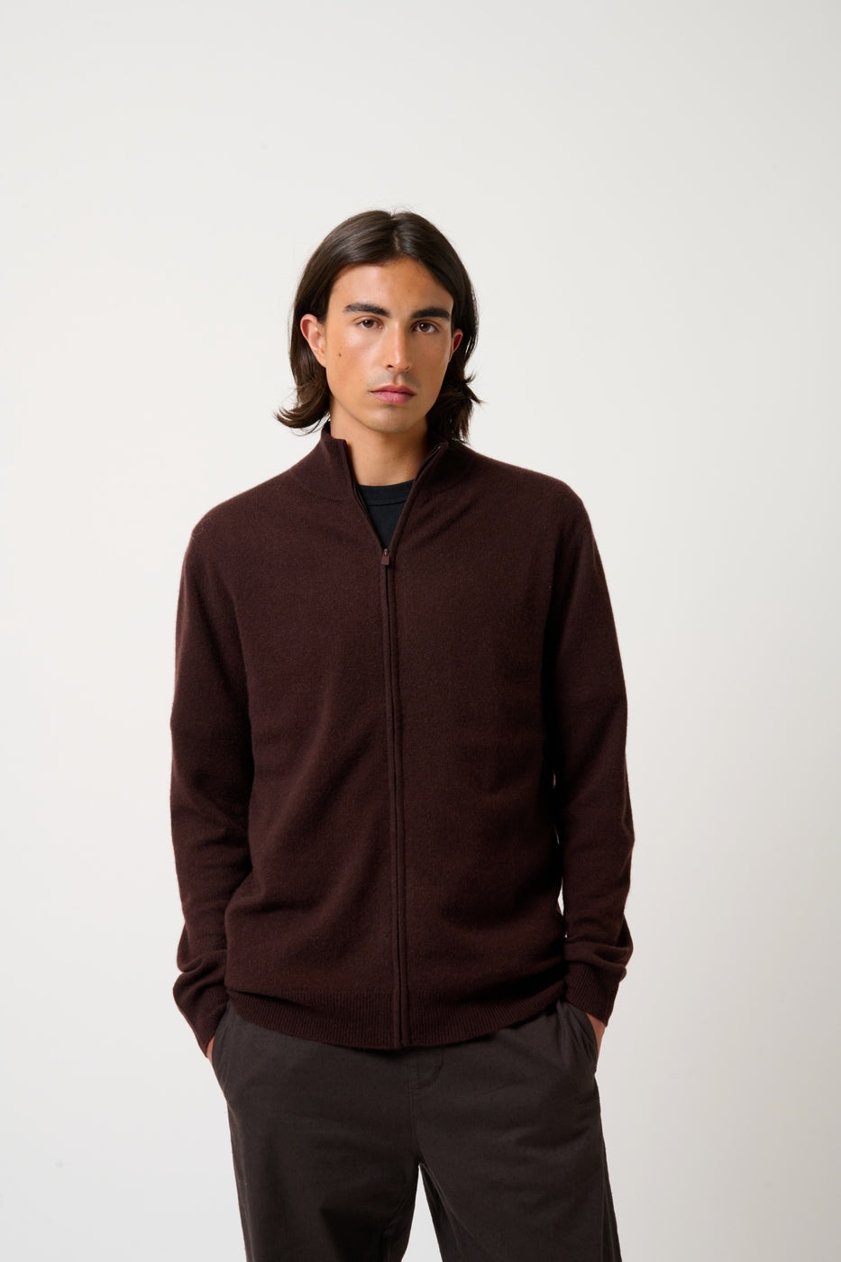 Gilet Zippé Col Montant - Albaron - Choco