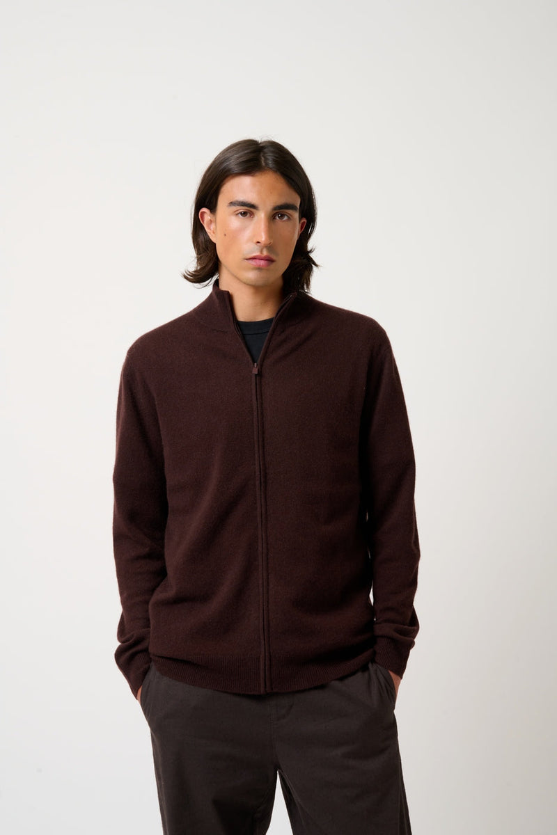Gilet Zippé Col Montant - Albaron - Choco