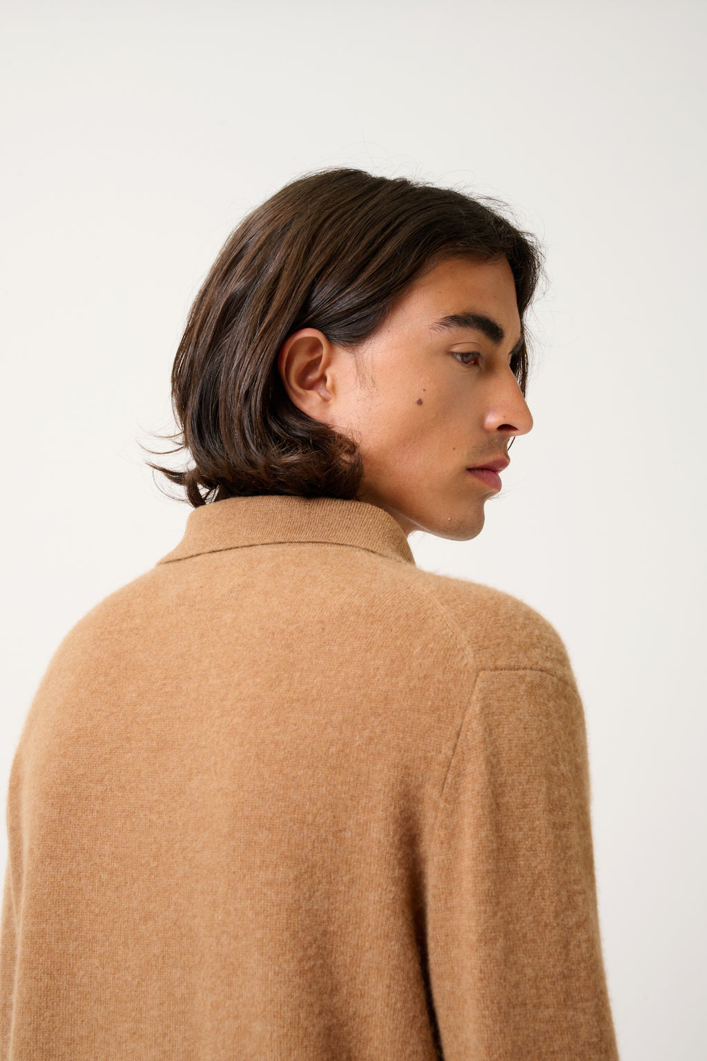 Polo de manga larga - Charvet - Avellana