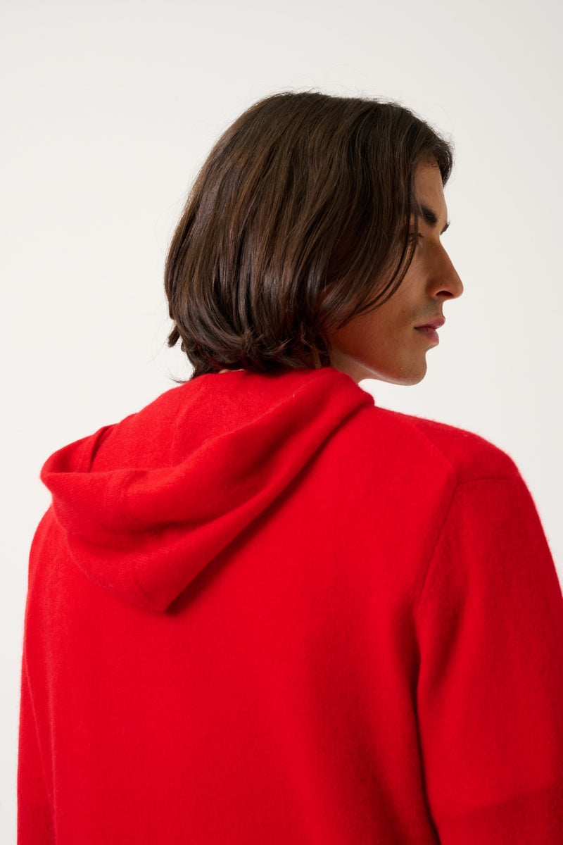 Chaleco Con Cremallera Y Capucha - Neurre - Rojo