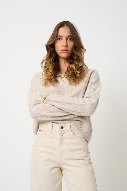 Pull Capuche 6 Fils - Khandro - Beige